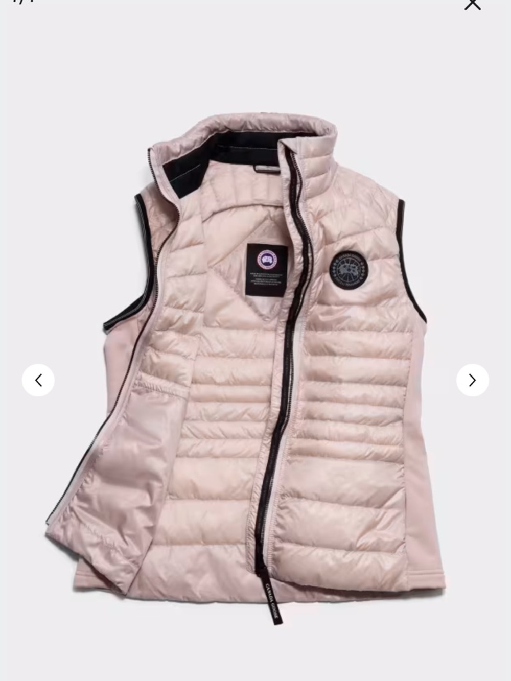 Canada Goose Hybridge Life Vest Lucent Rose Black Label NWT - Picture 7 of 7